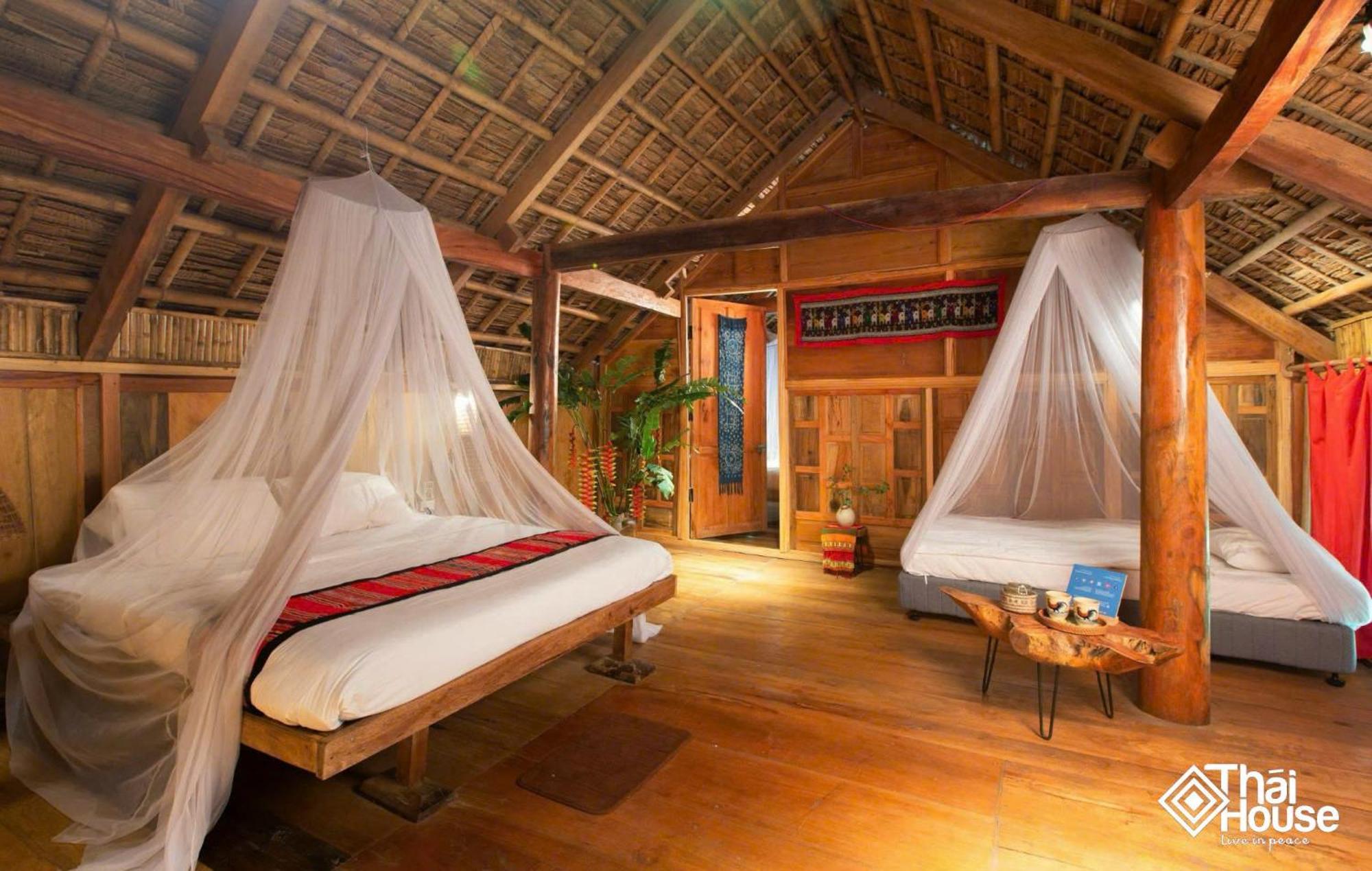 Thai House Pu Luong - Century Old Stilt House With Terrace Views Huong Ba Thuoc Екстериор снимка