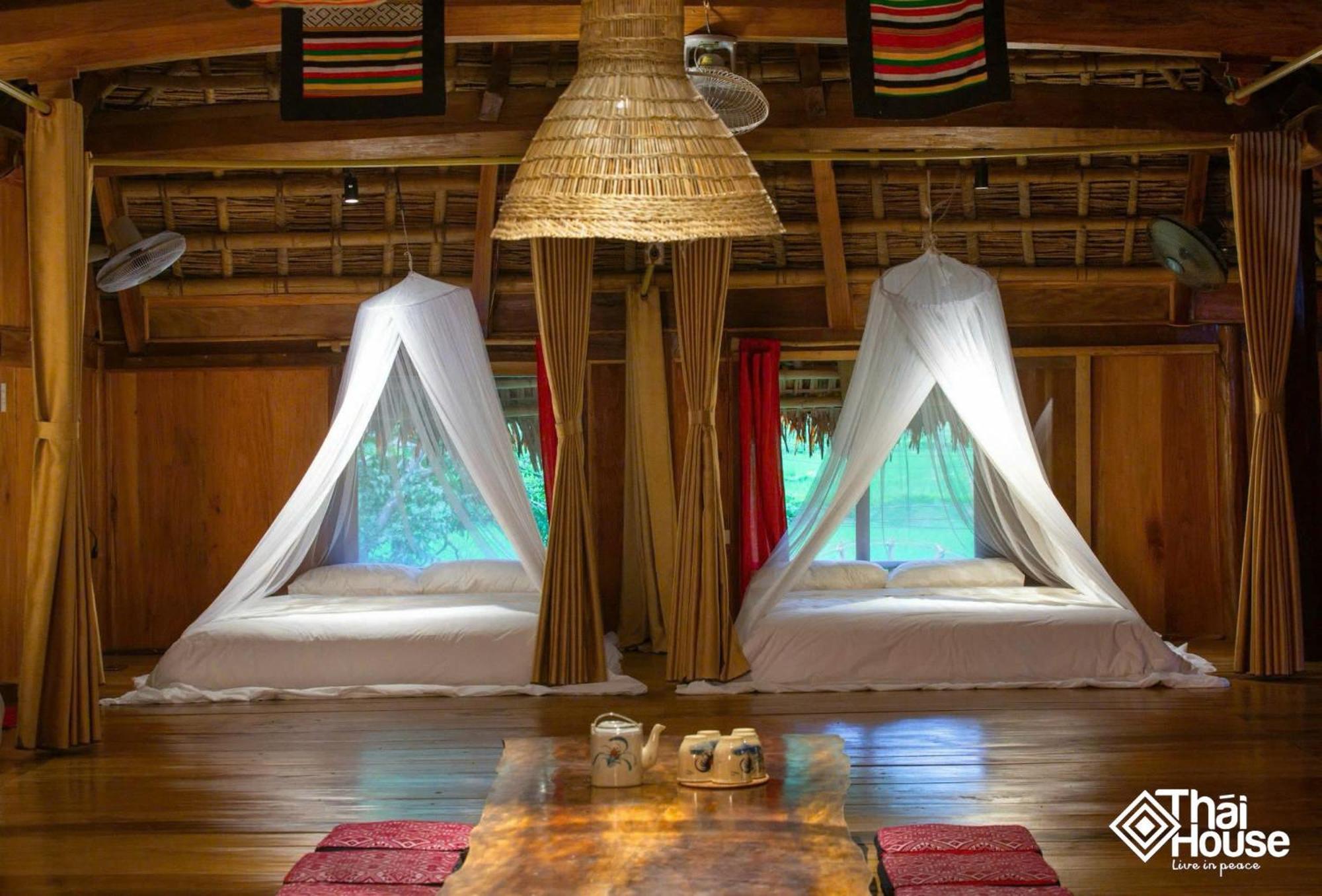 Thai House Pu Luong - Century Old Stilt House With Terrace Views Huong Ba Thuoc Екстериор снимка